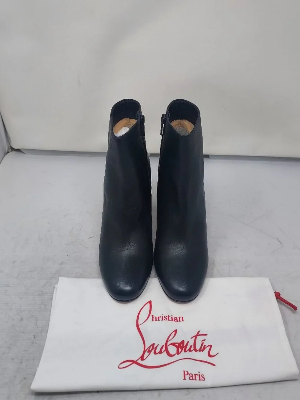 Christian Louboutin Black Turela Leather Ankle Boot